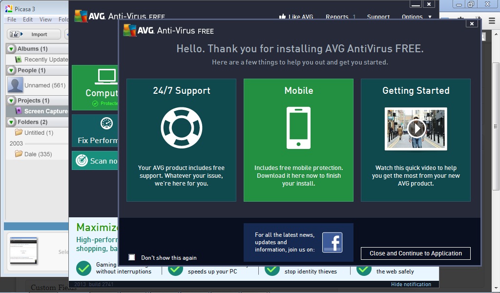 Avg не устанавливается на windows 7