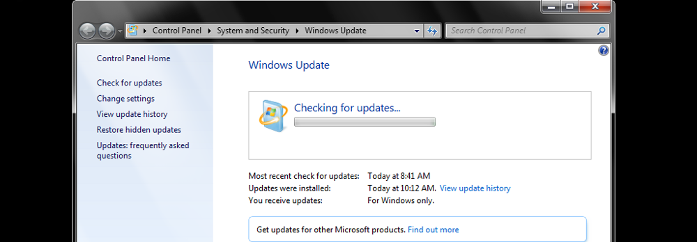 Windows 7 Updates Searching For Updates Forever
